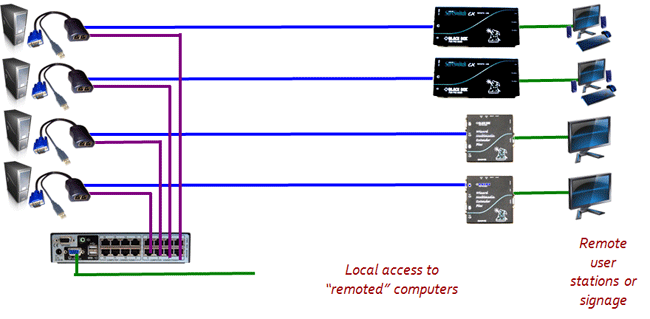 CX Dual Server Access Module Applicatiediagram