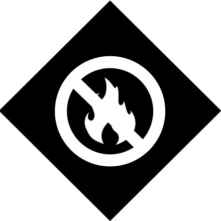 Geen brand symbool